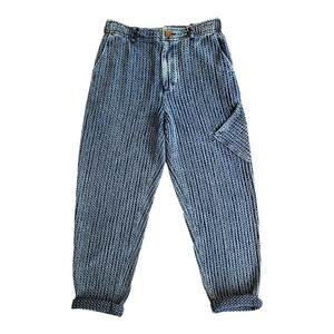 
Silibu Japanese retro honeycomb casual pants loose pants small feet pants tapered pants Amikaji non-kapital