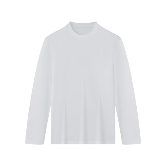 
Xiahu Shijia 80 long-sleeved T-shirts for men and women long velvet cotton 7A antibacterial solid color base shirt cotton white T third generation 179A