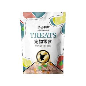 
Bernatine pure pet snacks canned dog food for nutritional supplements for adult dogs and puppies, universal duck meat and pear mixed dog food for hydration