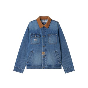 
TeenieWeenie Bear Men's 2026 Spring American Retro Corduroy Lapel Denim Jacket Jacket