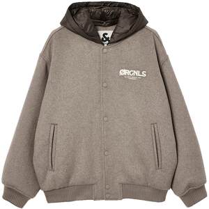 
Jack Jones men's winter woolen coat with cotton detachable hooded baseball collar and wool commuter style jacket