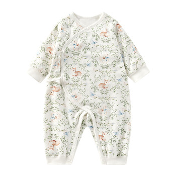Autumn and winter newborn thin cotton cotton butterfly clothes to keep your belly and protect your belly