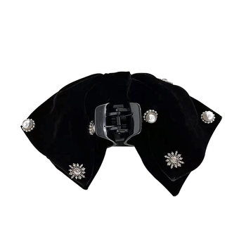 Silk velvet bow exquisite hair grip hair clip