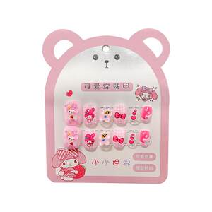 
Children's Nail Stickers Girl Cartoon Wear Nails Cute Nail Pieces Little Girl Nail Art Stickers Waterproof Finger Stickers Manicure