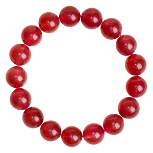 
Collectible pigeon blood red strawberry crystal bracelet for women, ice seed strawberry crystal beads, beaded bracelet to attract peach blossoms