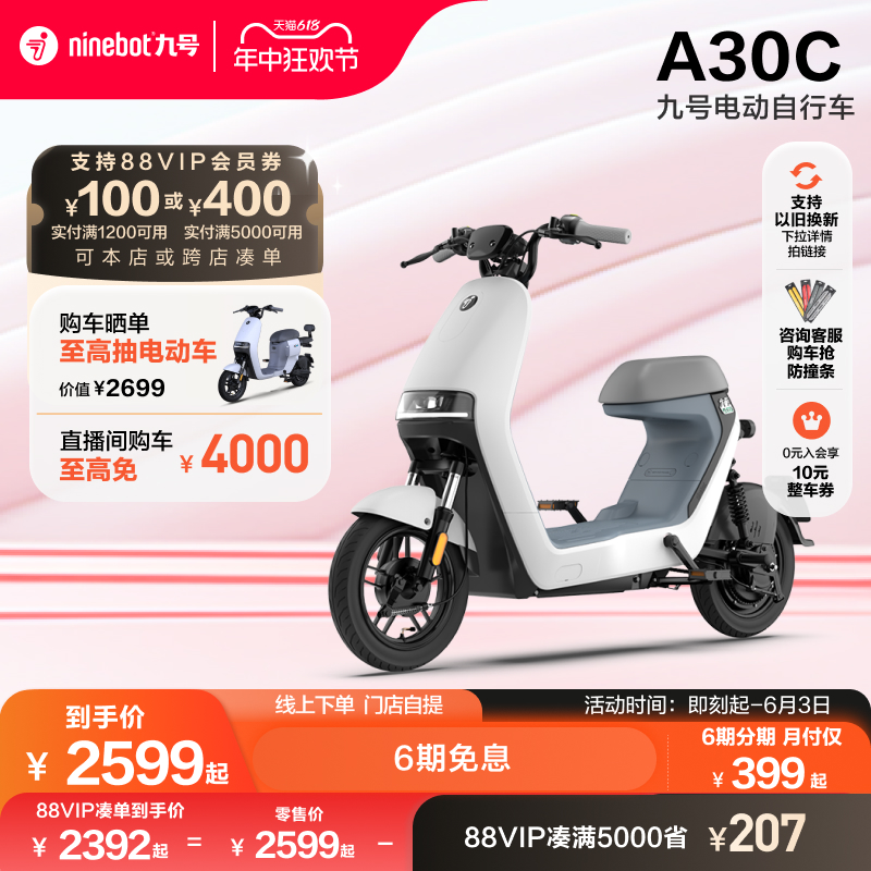 Ninebot 九号 A30C 新国标电动自行车