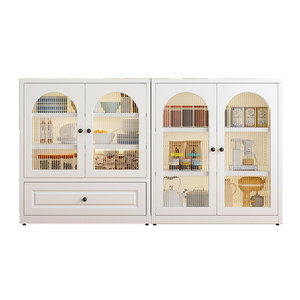 
Cream style light luxury home bedroom storage cabinet wall-mounted steel sideboard living room balcony storage cabinet sun protection and waterproof