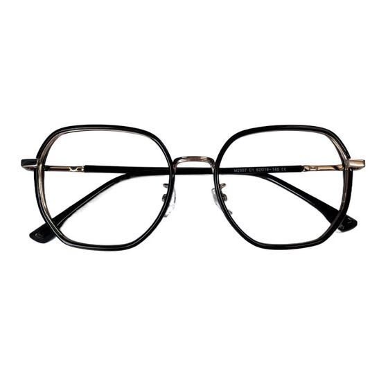 Polygonal glasses for nearsighted women can be equipped with a super light and natural beauty tool to enhance their facial features. Korean style eye frames are also available