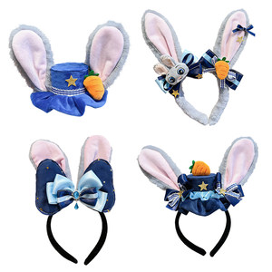 
Disney headband, Zootopia headdress, Judy cute bunny ears hairpin, children and adults photo dress-up