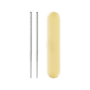 
Ying's children's chopsticks household 316 stainless steel single pack food grade antibacterial and mildew proof for 3-6 years old and above