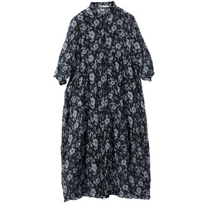 
[Original Pattern] ZOLLE Because of the Ramie High Waist Slimming Dress