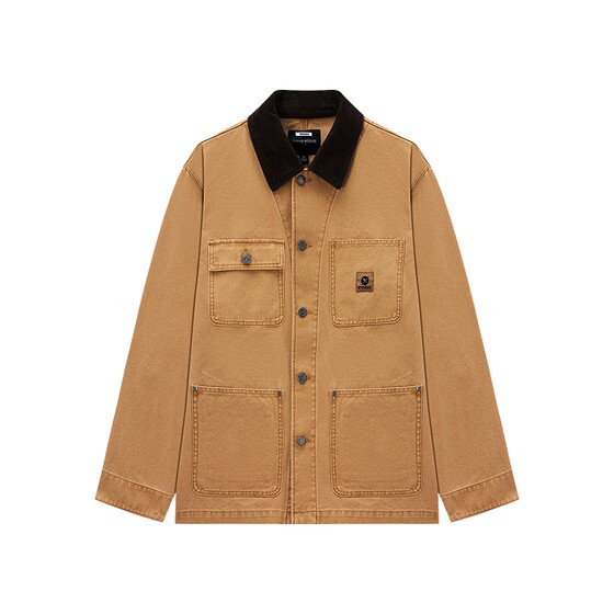 
Teenie Weenie Bear Men's American Street Fengshui Washing Old Canvas Casual and Leisure Denim Jacket