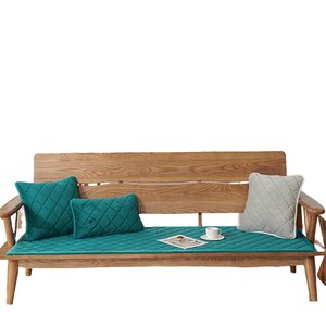 
Hot selling crystal velvet thick solid wood sofa cushions support customized simple non-slip office long bench cushions to keep warm