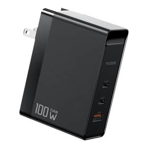 
Mcdodo Hong Kong, Macao and Taiwan version 100W gallium nitride PD charger fast charging British three-pin plug suitable for iPhone17 Apple MacbookPro Lenovo laptop 2type-c+USBA