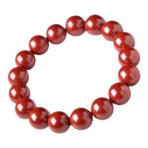 
Cinnabar bracelet for women and men's imperial sand East China Sea crystal agate jadeite jade loose beads red bracelet purple gold sand bracelet