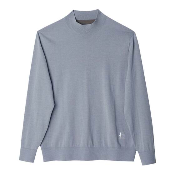 GORNIA/Gronia men's long-sleeved sweater cashmere mulberry silk warm round neck versatile cardigan shirt