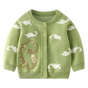 
Baby sweater cardigan jacket spring and autumn sweater top children cartoon round neck child fashionable long sleeves