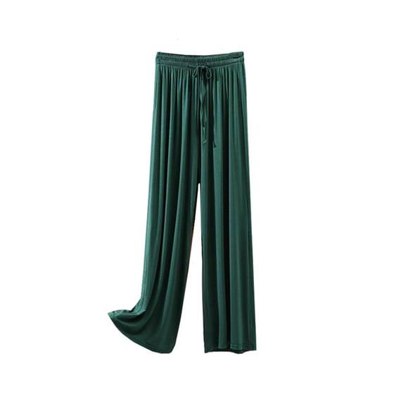 Summer Modal Falling Wide -leg Pants Ice Silk Pants Female high -waisted copper ammonia loose leisure pants