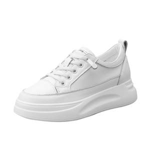 Shoes for Women Sports Genuine Leather White Shoes Women's 2025 New Hot Style Velvet Genuine Leather Thick Sole Inner Height Casual Sneakers