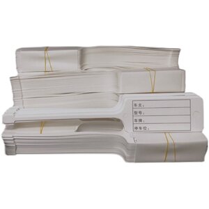 
Universal synthetic paper disposable tear-resistant key information plate car sales maintenance writing special record hanging tag