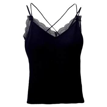 Summer beautiful back cross camisole threaded modal