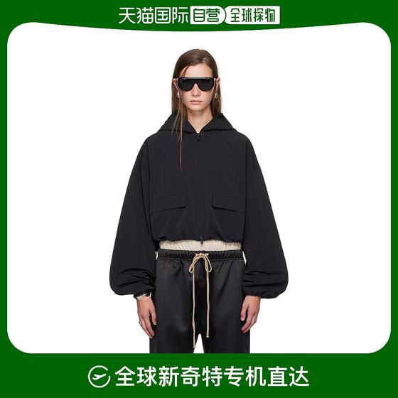 Fear of God ESSENTIALS 黑色短款连帽夹克 女装短外