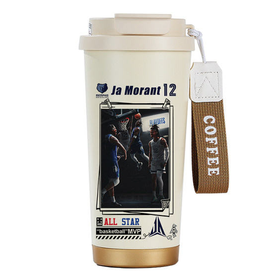 
Morant peripheral water cup basketball star thermos cup fan poster souvenir student game custom cup for men