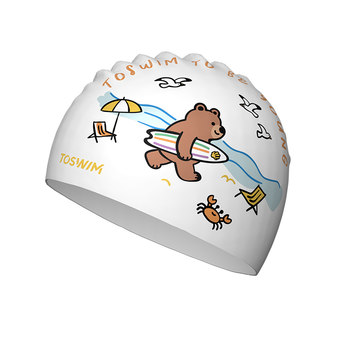 TOSWIM swimming cap women's waterproof head
