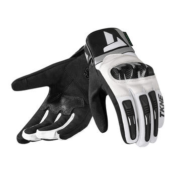 TKNE motorcycle gloves carbon fiber warm and waterproof winter
