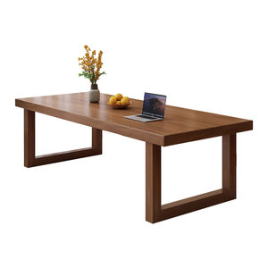 
Living room long desk reading study desk student home study desk pure solid wood large board desk work bench