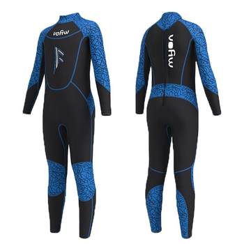 Children's one-piece swimsuit 3.5mm plus velvet thickened and warm