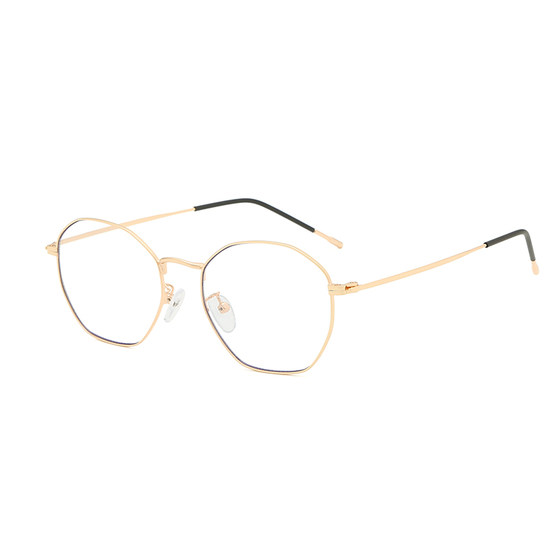 
Anti-blue radiation glasses for women with eye protection and myopia can be used online with ultra-light titanium frame polygonal frame