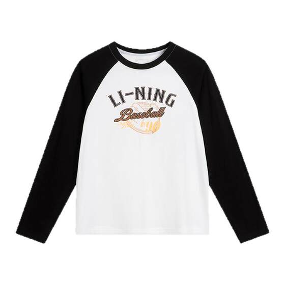 
Li Ning children's clothing long-sleeved T-shirts for men and women new sports life series spring round neck tops casual children's clothing