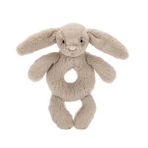 
British Jellycat Shy Beige Bonnie Rabbit Rattle Baby Rattle Toy Soothing Baby Accompanying Doll
