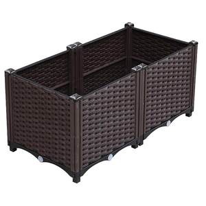 Flower box flower pot outdoor planting box plastic extra large courtyard family balcony vegetable planting box climbing vine rectangular pot