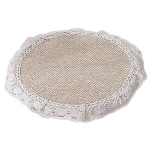 Circular chair cushion, thin cushion, breathable summer, all season fabric, chair cushion with straps, dining chair cushion, linen