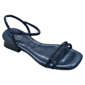 
ASH Women's Shoes Summer Square Toe Thick Heel Rhinestone Strap Simple French Versatile Fashion Sandals AO160F23015