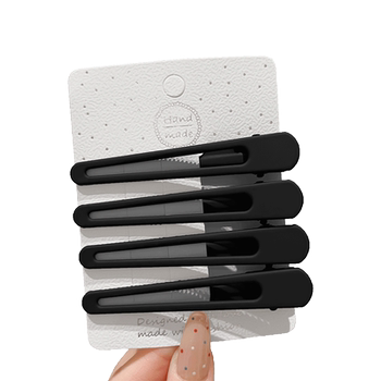 Simple black matte markless hair clip