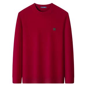 [Cashmere] Montagut Men's Solid Color Wool Sweater 25 Winter Round Neck Sweater Base Sweater Thick and Warm J