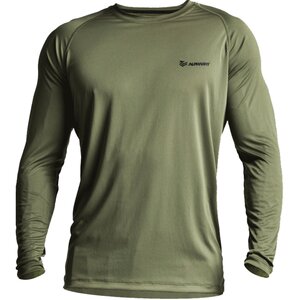 Alpharmy fitness long sleeved men's loose fitting quick drying clothes, outdoor sports T-shirts, moisture wicking, breathable training clothes