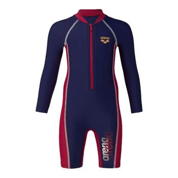 Arena children's one-piece long-sleeved boxer swimsuit for men and women