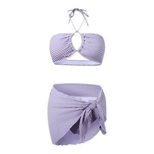 
AYSUDIO2025 new swimsuit women's split bikini sexy pure lust style tube top slimming vacation hot spring