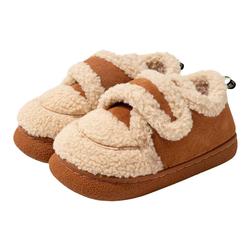 Children's Cotton Slippers Bag With Winter Velcro Indoor Home Children Girls Boys Baby Warm Cotton Shoes For Outer Wear