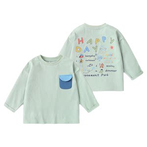 
[New long-sleeved combination 220-372] Boys T-shirt bottoming shirt tops new children's clothing children's baby spring clothing