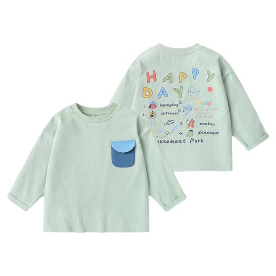 
[New long-sleeved combination 220-372] Boys T-shirt bottoming shirt tops new children's clothing children's baby spring clothing