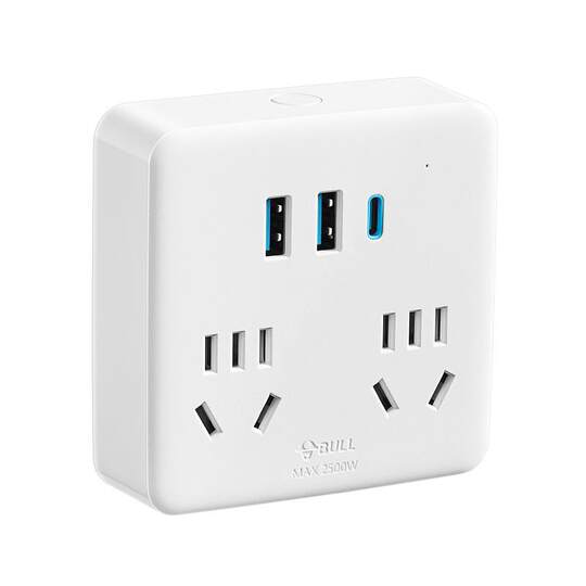 Bull wall plug converter small socket rubiks cube extension