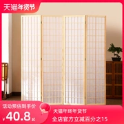 Nhật Bản bằng gỗ nguyên khối vách ngăn lối vào gấp di động phòng khách đơn giản hiện đại nền chụp ảnh tấm tường lưới long não