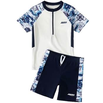 Children's swimsuit split sun protection hot spring training swimwear