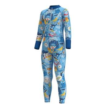 TOSWIM long -sleeved long -sleeved sunscreen children's swimsuit
