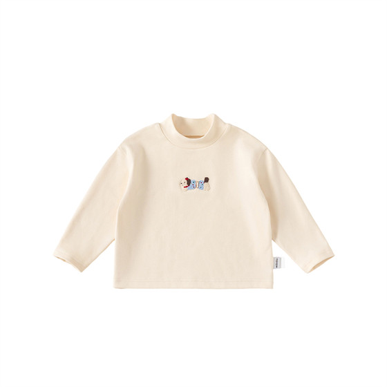 
INSbobo children's tops autumn and winter girls long-sleeved T-shirts 2025 winter new boys half turtleneck bottoming shirt trendy